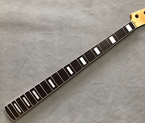Manche de guitare électrique à 4 cordes 20 frettes 86,4 cm en érable et palissandre avec incrustation brillante