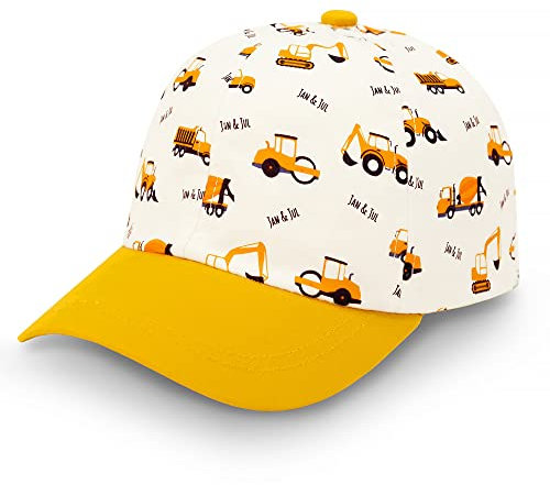 Jan & Jul Sommerhut für Baby-Jungen, atmungsaktive Baseballkappe für Kleinkinder (Kleine Buddler, 6-24 Monate)