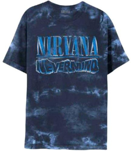 Nirvana T Shirt Nevermind Wavy Band Logo Official Unisex Dip Dye Purple