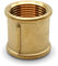 DOJA Barcelona | Manguito Hembra Laton | 1 | Enlace Laton | Manguito Laton para Aire, Agua, Gas, Combustible, Aceite | Racor Laton para Agua para Grifo para Asegurar Circulación en Tubo