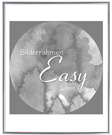 BIRAPA Cadre photo en plastique Easy 24 x 32 cm en argent avec verre synthétique