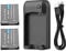 YANGZY NP-6L Battery Charger with LED Indicator Light + 2pcs NP-6L Batteries 3.7V 700mAh with USB Charging Cable