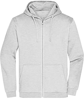 James & Nicholson Herren Basic Kapuzen-Sweatjacke - Klassische Sweatjacke mit Kapuze und Kordelzug
