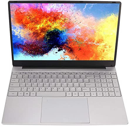 Notebook PC Portatile FHD da 15,6 Pollici 100-240 V 12 GB di RAM Tastiera Retroilluminata a Lunga Durata della Batteria Dual Screen 5G WiFi per Studenti Universitari (Spina UE)