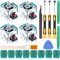 Youmile 4 pcs Contrôleur 3D Analogique Joysticks Kit de Réparation Joysticks Pouce pour Manette pour Xbox One Elite Série 2 avec Potentiomètre Brosse de Nettoyage Kit de Tournevis