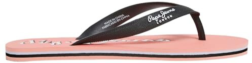 Pepe Jeans Bay Beach Brand W, Tongs Femme, Noir (Black), 3