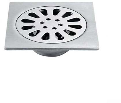Quadratischer Bodenablauf für Dusche, Bodenablauf, Fliesen-Einsatz, aus Edelstahl, abnehmbar, für Küche und Badezimmer,