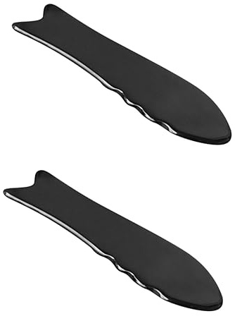 GLEAVI 2 Stücke Ergonomische Fisch Form Gua Sha Werkzeug Körper Massage Bord Horn Schaben Für Pflege