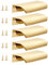 Malimali 5 Pack Gold Kitchen Cupboard Handles Finger Edge Pulls for Cabinets and Drawers, 80mm Wardrobe Door Handles Modern Aluminum Bathroom Cabinet Handles, Brushed Brass