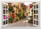 predolo Adesivi Murali con Finestre Finte, Finestre Finte, Adesivi Murali Artistici, Finestre con Apertura Finta Rose Lane per La Parete del Soggiorno, 57x90 cm