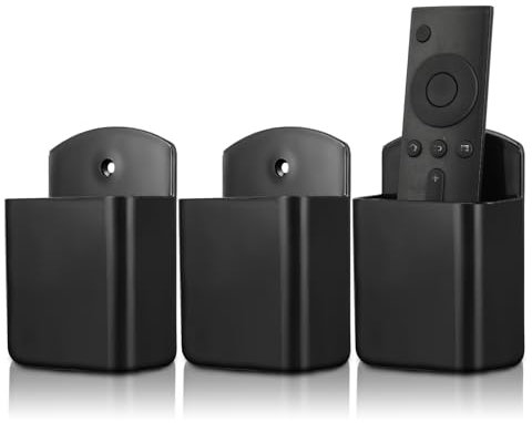Mabor 3 pièces Support Mural pour télécommande, Support Mural pour télécommande TV, Petit Organisateur adhésif, Porte-Stylo Mural, Accessoires de Rangement pour Chambre à Coucher, Bureau, école (Noir