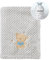 CREVENT 75cmX100cm Nette gemütliche Flauschige warme Babydecke für Mädchen Jungen Kleinkinder Bettwäsche Kinderbett Kinderwagen, Baby Dusche Geburtstag Neugeborenes Geschenk Grau-Baby Bär