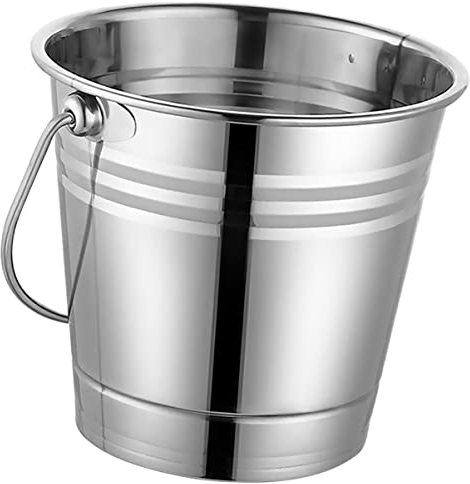 UTHCLO 1pc Stainless Steel Ice Bucket Portable for Wine Beer Handle for Outdoor Parties and Events