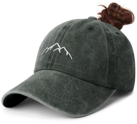HeyCaps Pferdeschwanz Baseball Cap Damen Atmungsaktiv Verstellbare Baseballkappe Baumwolle Mütze Sonnenschutz Basecap Tennis Golf Sport Cap