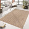 Outdoor & Indoor Teppich für Wohnzimmer Balkon Terrasse wetterfest Borneo Sisal-Jute-Optik Natur Lineas 240x340 cm