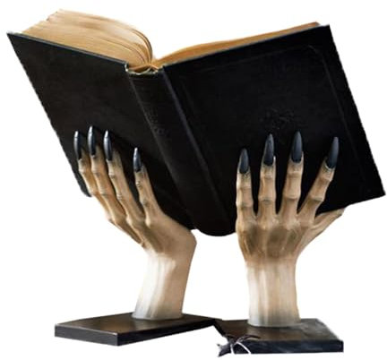 Support de livre à main de sorcière, serre-livre décoratif à main de sorcière | Serre-livres d’étagères d’Halloween en résine,Décoration d'intérieur gothique d'Halloween, arrêt de livre pour étagères,