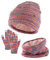 MARUKO Wintermütze Mütze Schal Handschuhe Set für Kinder, Mädchen Jungen Halswärmer Touchscreen Fäustlinge Weiches Fleece Futter Elastisch Sport Outdoor Geschenke für Kinder (Burgunderrot)