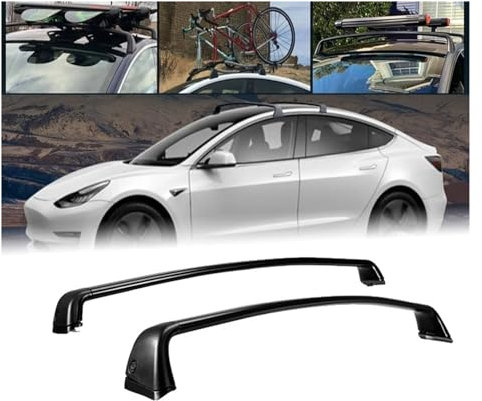 Dachgepäckträger Für Tesla Modell 3 2017-2022 Dachträger Querstangen Aluminium Dach Top Für Kanu Kajak Gepäck Träger Rack Halter 165lbs Last Dachreling