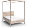 VitaliSpa Himmelbett Lotti, Doppelbett, Naturholz, 140x200 mit Matratze
