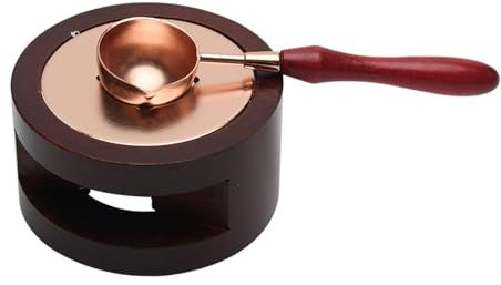 MVPACKEEY Wax Seal Kit, Wax Seal Warmer Melting Spoon Kit, Includes Wax Seal Warmer, Wax Me lting Spoon, Wax Seal Melting Furnace for Envelopes Sealing, Invitation, Card DIY Making