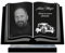 ETERNEL - Personalisierte Grabplatte Buch Sammlerauto Foto und Text anpassbar, lasergravierte Grabplatte für Hommage, Grabplatte, Grabstein, Trauer, Beerdigungen