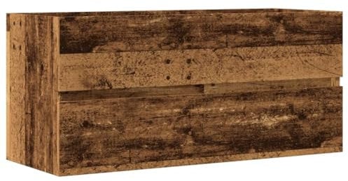 vidaXL Armario para Lavabo Madera ingeniería Envejecida 100x38,5x45 cm, Armario del baño, Estante, Armario del baño, Armario