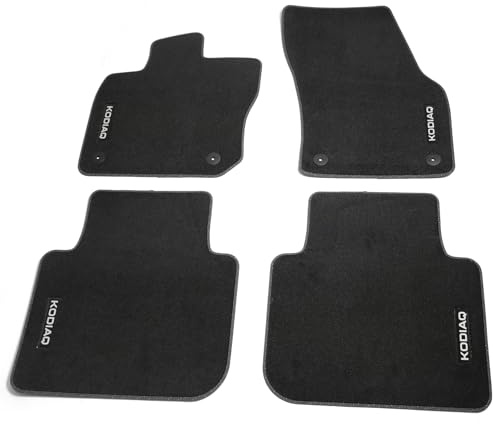 Skoda 57H061404 Fußmatten Textilfußmatten Velours Standard 4X Stoffmatten, mit Kodiaq Schriftzug