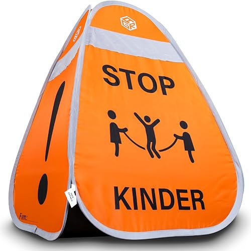 AGR Living® Achtung Kinder Aufsteller/Warnwürfel 65x45x45cm für maximale Sicherheit Achtung Kinder Schild Zur Sofortigen Erkennung und Warnung