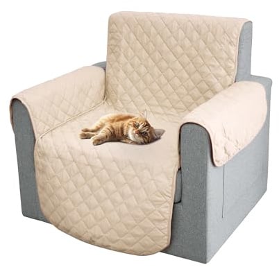 Comart - Copripoltrona Majestic - con Braccioli Reversibile - Panna