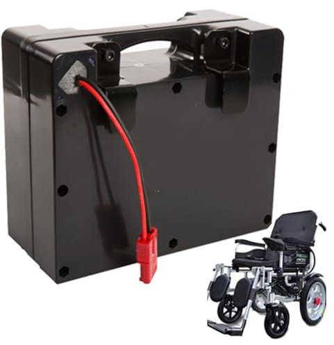 FREEDOH Batterie pour Fauteuil Roulant électrique 24V Batterie Li-ION 24V Batterie de Remplacement 24V 15Ah 18Ah 20Ah 25Ah 30Ah 40Ah 50Ah 60Ah avec Chargeur pour Moteur 0-1500W,24v60ah