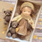 Aosrioylt Waldorfpuppe Handarbeit, Handgemachte Waldorfpuppe, Vintage Gehäkelte Puppe Stoffpuppe als Geburtstagsgeschenk Plüschfigur Spielzeug(03# Elena)