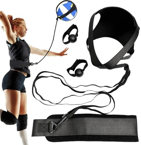 Volleyball -Übungsset - Volleyball -Trainingsausrüstung, Professional Skills Training Ausrüstung | Einstellbares Netz, Übungsball, Trainingshilfen Für Die Verbesserung Der Fähigkeiten, Coaches Coaches