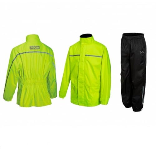 Moore Traje de Lluvia Rain Twill Fluo Negro – Impermeable 20,000 mm, Costuras Termoselladas, Alta Visibilidad.