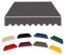 Telone di ricambio per tenda da sole retrattile manuale impermeabile, copertura per tende da sole 3 x 8 '13 x 10 '20 x 10' (grigio, 400 x 200 cm)