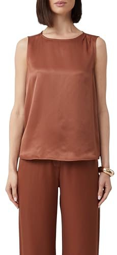 Comma Ärmellose Bluse aus Viskosesatin