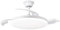 Ventilador techo INFANTIL blanco con Luz Lámpara,LED 58W CCT regulable en intensidad,Motor DC, Ventilador Invisible Ultra Silencioso con Mando a Distancia y Palas Retráctiles Φ52*H40cm Decoración