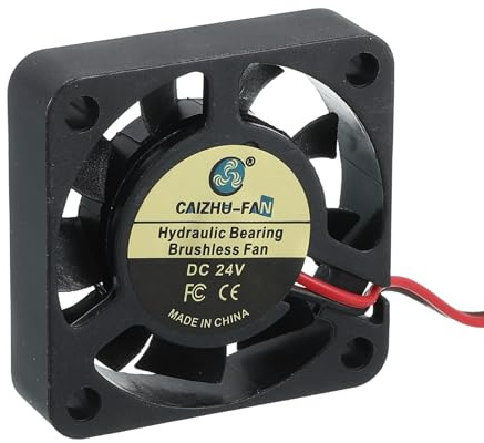 QUARKZMAN Ventilateur froid 24V 6000RPM Roulement Hydraulique XH2.54 | affaiblissement Imprimante 3D 4010, 40 x 40 x 10 mm, Avec Cable 30cm Terminal 2 Pin, Ventilateur froid, affaiblissement