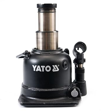 YATO Hydraulischer Wagenheber Stempelwagenheber 10T Flaschenwagenheber hydraulisch 2 Stufig