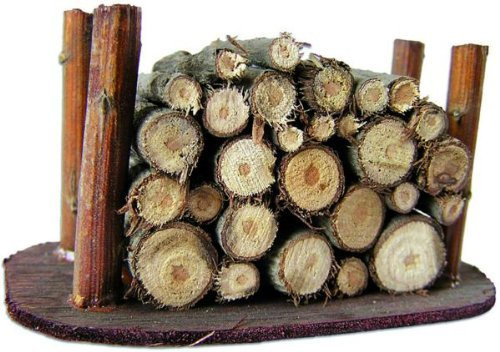 Dekop Krippenzubehör, Rundholzstoß, Höhe 4cm