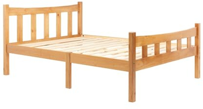 Birlea Miami 4 feet 6 Double Bed, Pine - European Double (140 x 200 cm), Brown