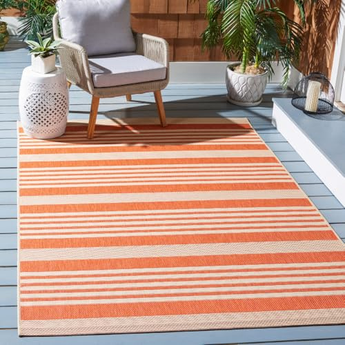 SAFAVIEH Courtyard Outdoor Area Rug 5'3x7'7, Terracotta CY6062-241