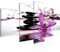Runa Art - Bilder Blumen Orchidee 200 x 100 cm 5 Teilig XXL Wanddekoration Design Violett 204251b