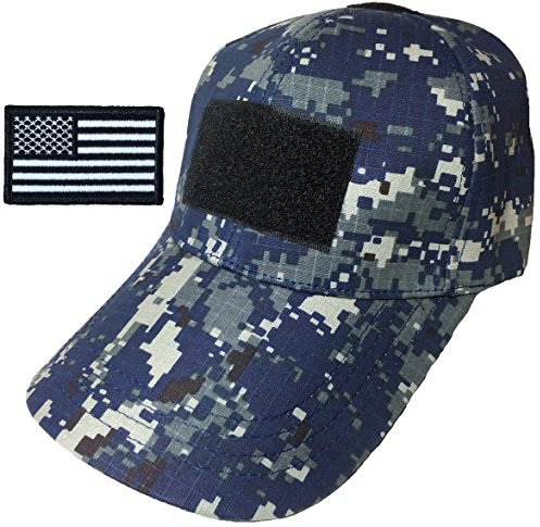 Ranger Return Tactical Military Digital Navy Blue Army Camo Camouflage Baseball Cap mit USA-Flagge Patch - RR-CAMO-DGSB-TCAP-WUSA