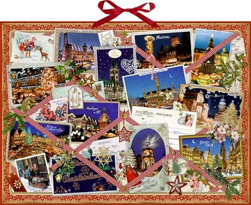 Wand-Adventskalender - Nostalgische Weihnachtsgrüße - Memoboard
