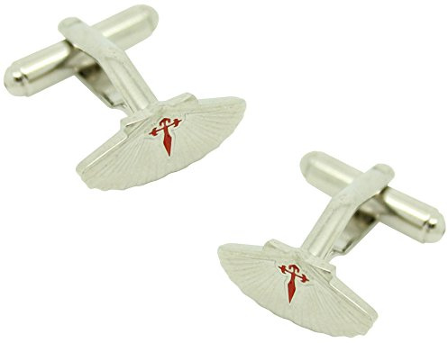 MasGemelos Boutons de manchette en forme de coquille de Saint-Jacques de Compostelle