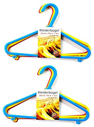 12 Stück Kinder Kleiderbügel bunt Kinderbügel Kinderkleiderhaken