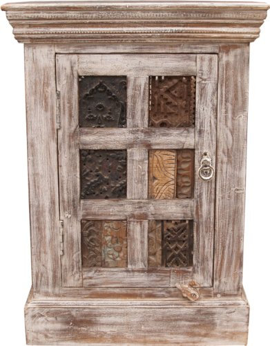 GURU SHOP Vintage Beistellschrank, Kommode, Nachttischschrank, Flurschrank - Modell 56, 75x54x42 cm