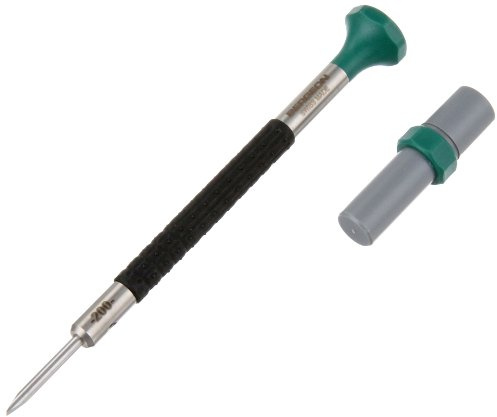 Bergeon 55-687 6899-AT-200 Destornillador ergonómico de acero inoxidable de 2 mm con cuchillas de repuesto Kit de reparación de relojes