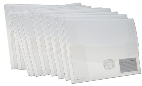 Rexel AZ2102029 Ice Dokumentenbox 40 mm, Aus hochwertigen, widerstandsfähigem PP mit Beschriftungstasche auf der Vorderseite und zusätzlichem Rückenetikett, klar