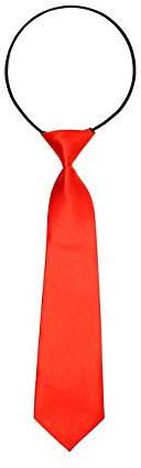 Oblique Unique® Kinder Krawatte mit flexiblem Gummiband Junge (Rot)